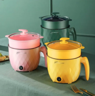 Nonstick Portable Electric Cooker with Steamer